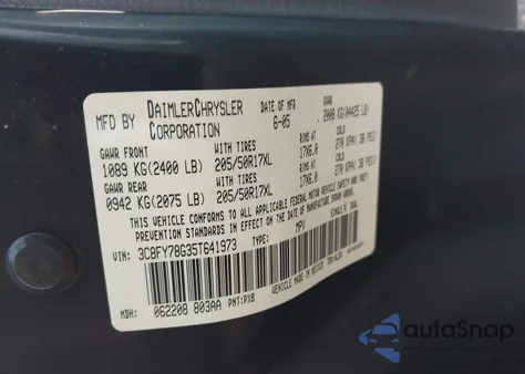 2005 Chrysler Pt Cruiser Gt z USA, uszkodzony, nr VIN 3C8FY78G35T641973